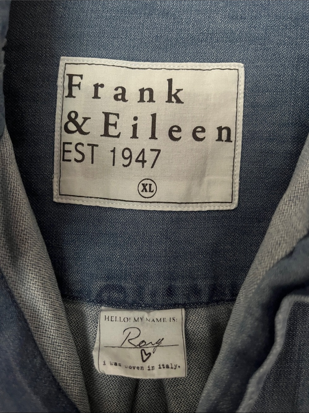 Frank & Eileen Rory Denim Maxi Dress Long Sleeve Minimalist Casual Western USA - Picture 2 of 10